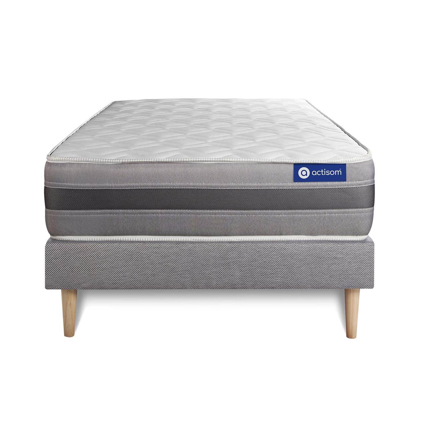 Pack colchón Actilatex relax 80x190cm + Somier, Látex y espuma viscoelástica, 5 zonas de confort