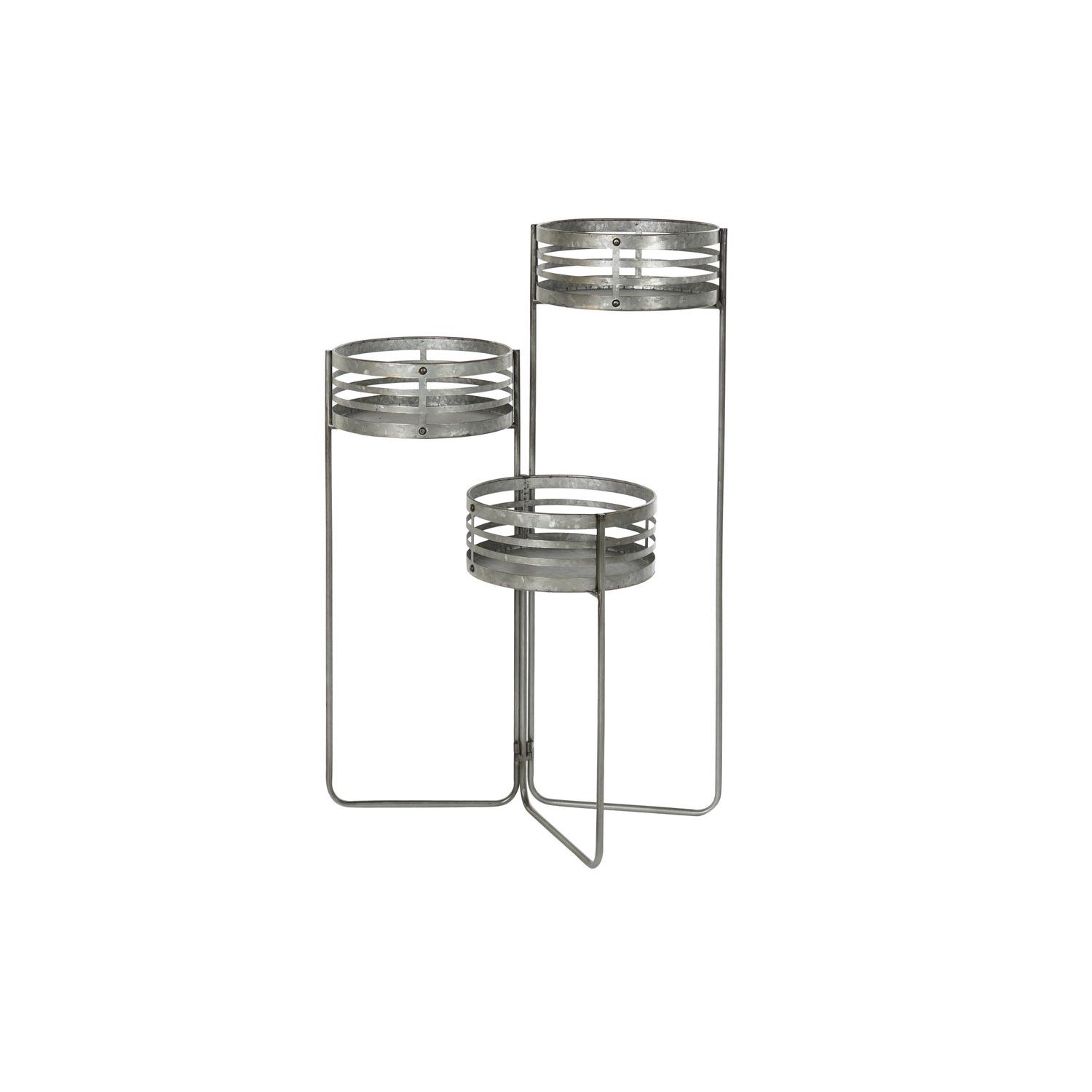 MACETERO METAL HIERRO 47X35X72 GRIS FIJALO MC192746
