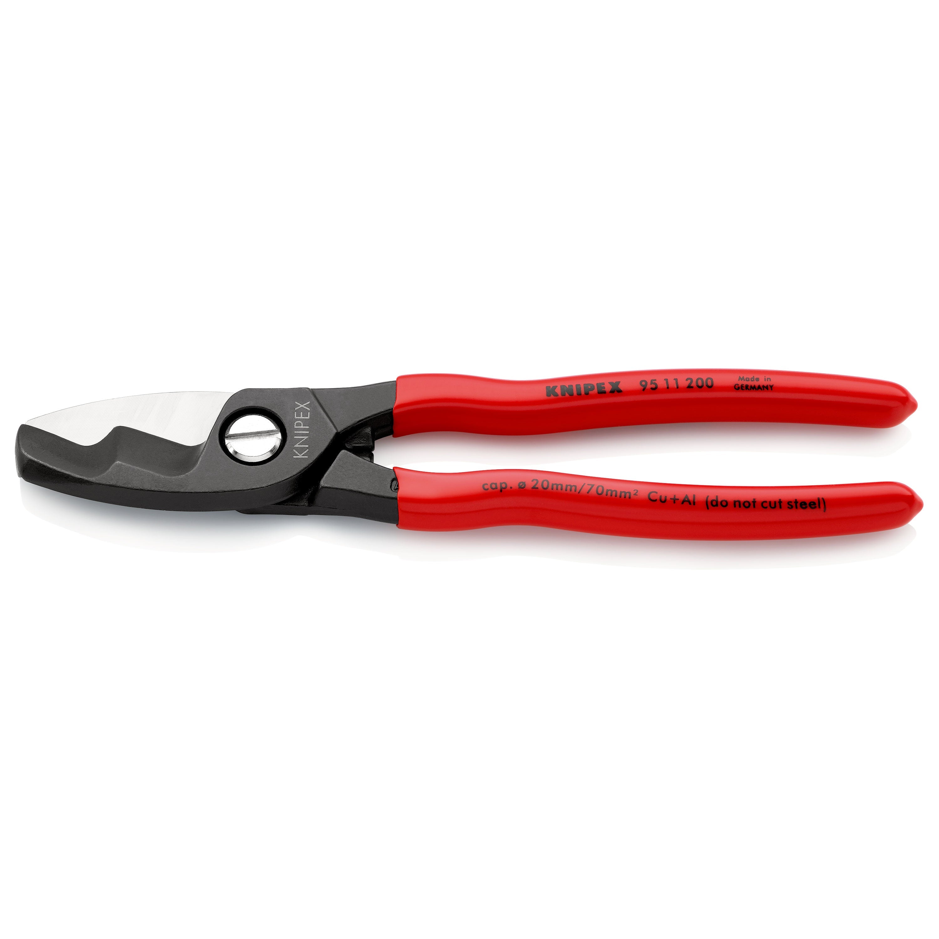 Knipex 95 11 200 - Cortacables doble filo 200 mm con mangos PVC