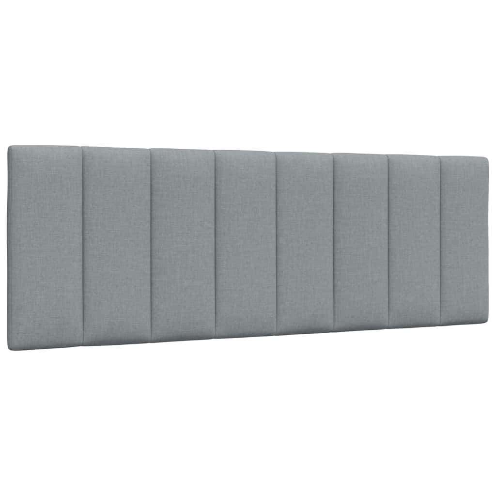 vidaXL Cabecero de cama acolchado Hanko tela gris claro 120 cm