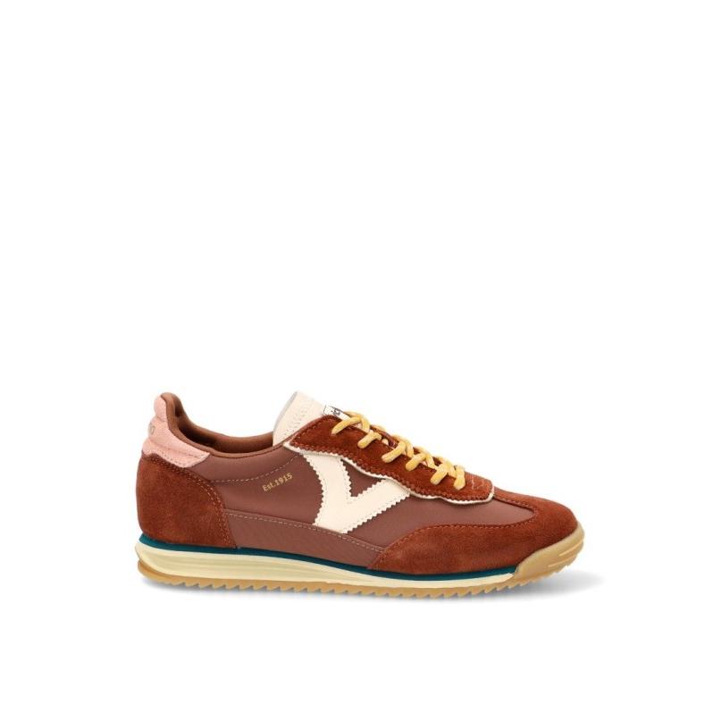 Zapatillas Casual Victoria - Mujer - Suela Plana - Modelo 1158110 - Color Marron