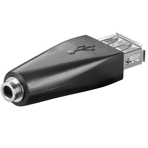 CABLEPELADO Adaptador USB Hembra a Jack Hembra | USB 2.0 Tipo A a Jack 3,5 mm 3 Pines