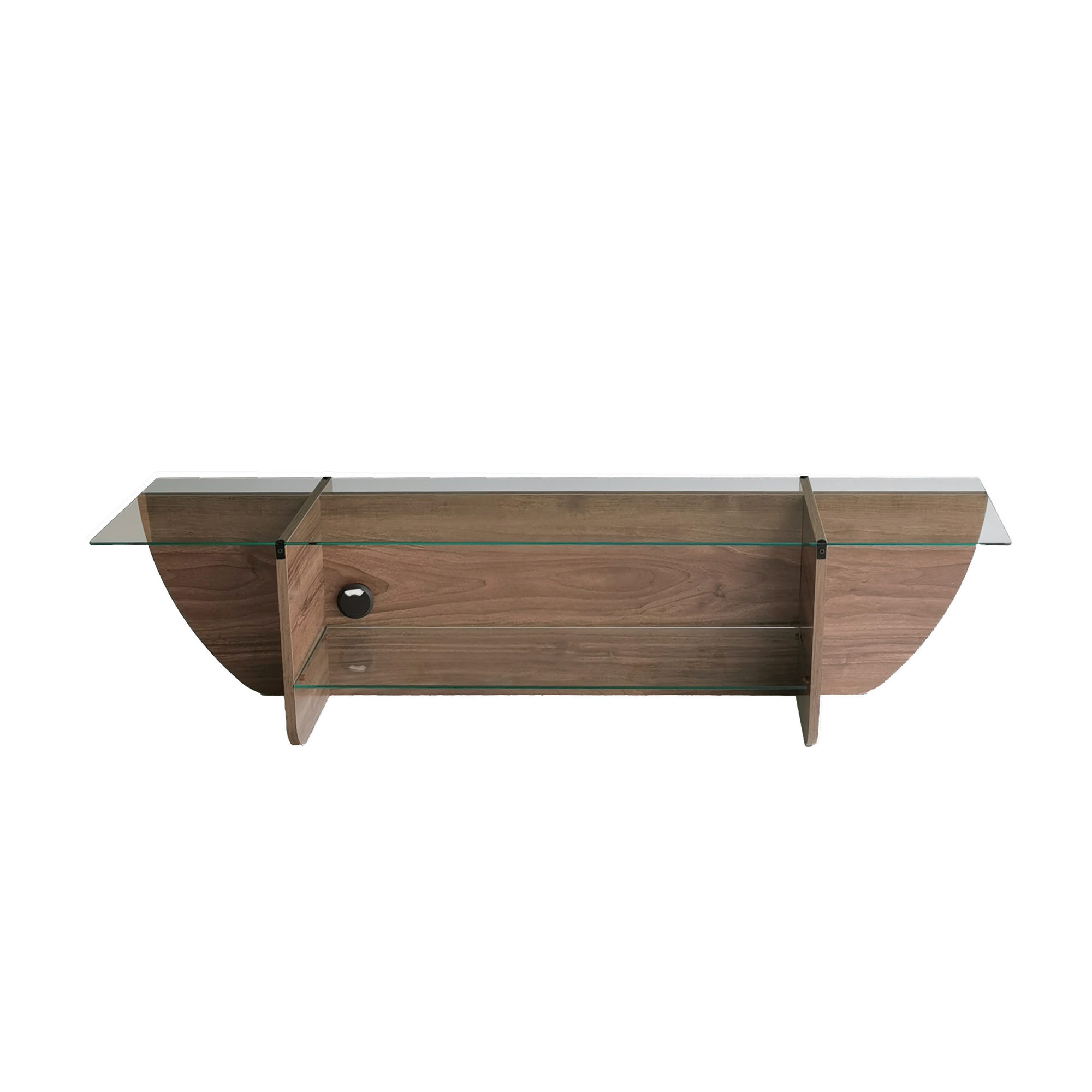 Mesa para TV Wellhome con Vidrio Templado y Base de Tablero Aglomerado