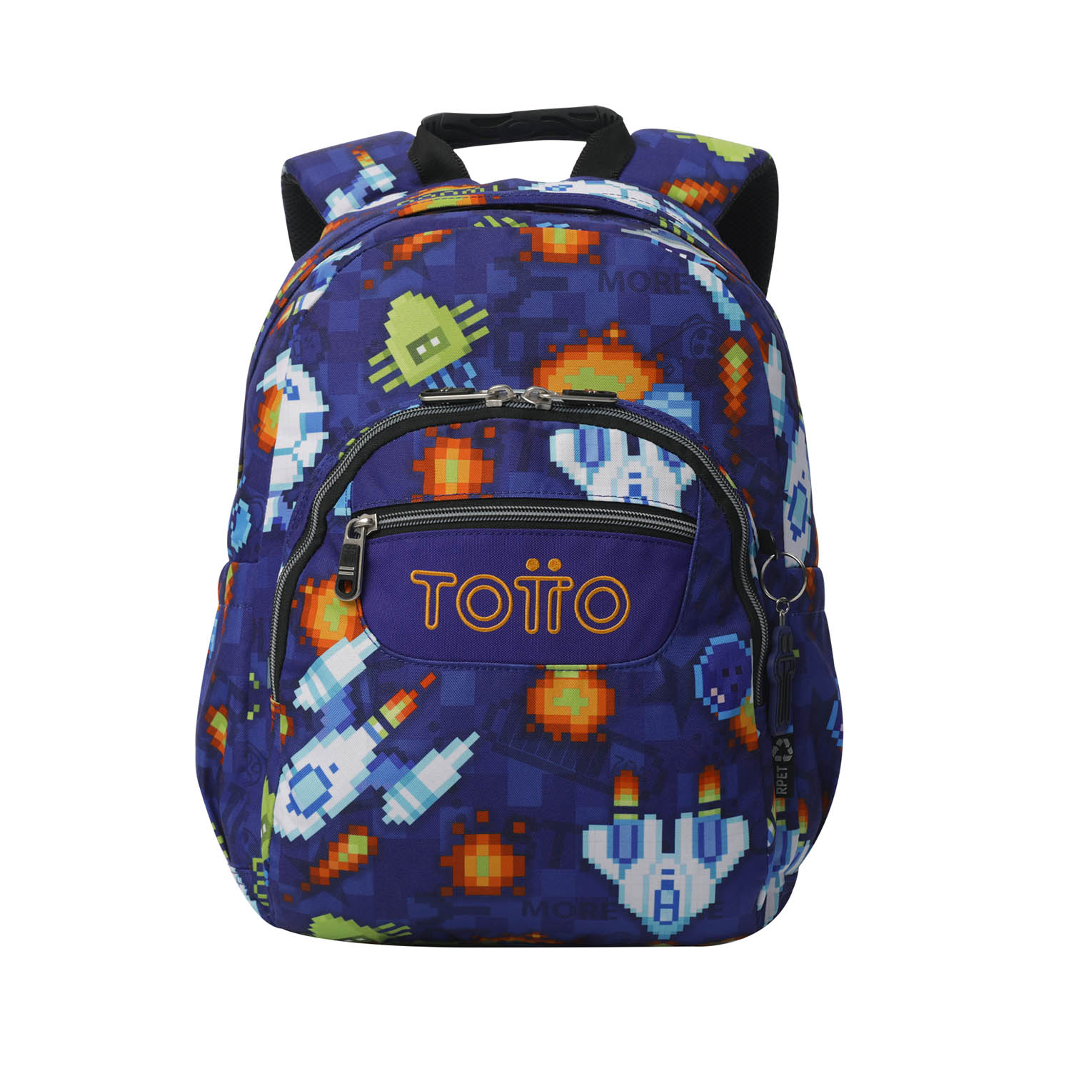 Totto Mochila escolar Gommas Material: Poliéster reciclado 29 x 39 x 14 cm