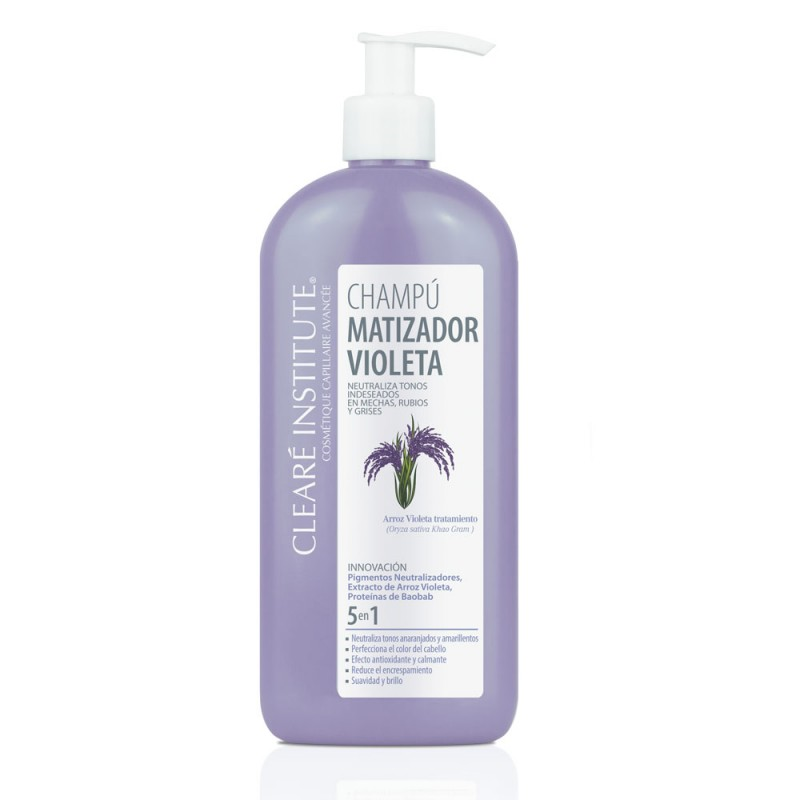 Champú matizador violeta 400 ml  Cleare Institute