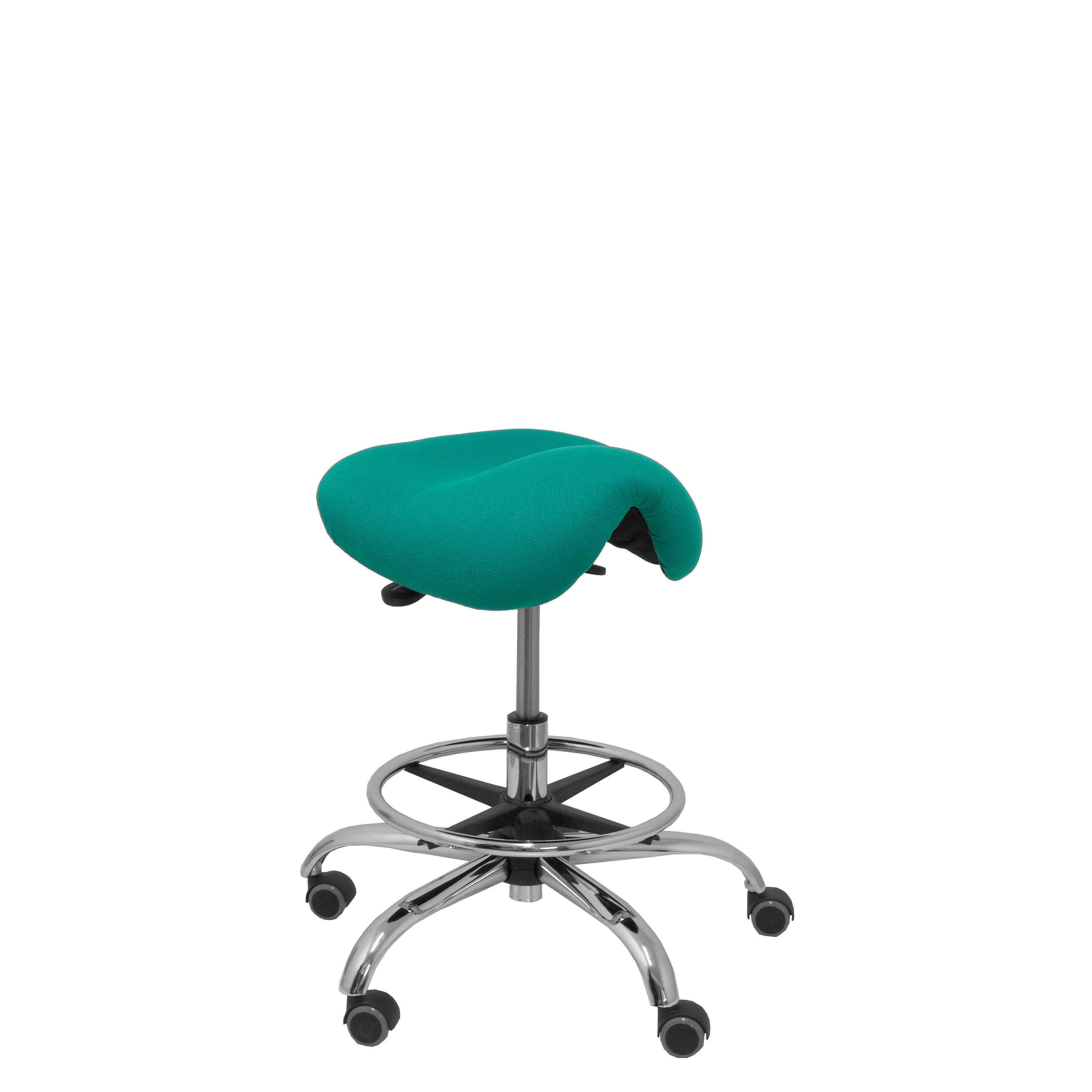 Piqueras Y Crespo Taburete Alatoz Bali Turquesa Clínico Ergonómico Regulable en Altura
