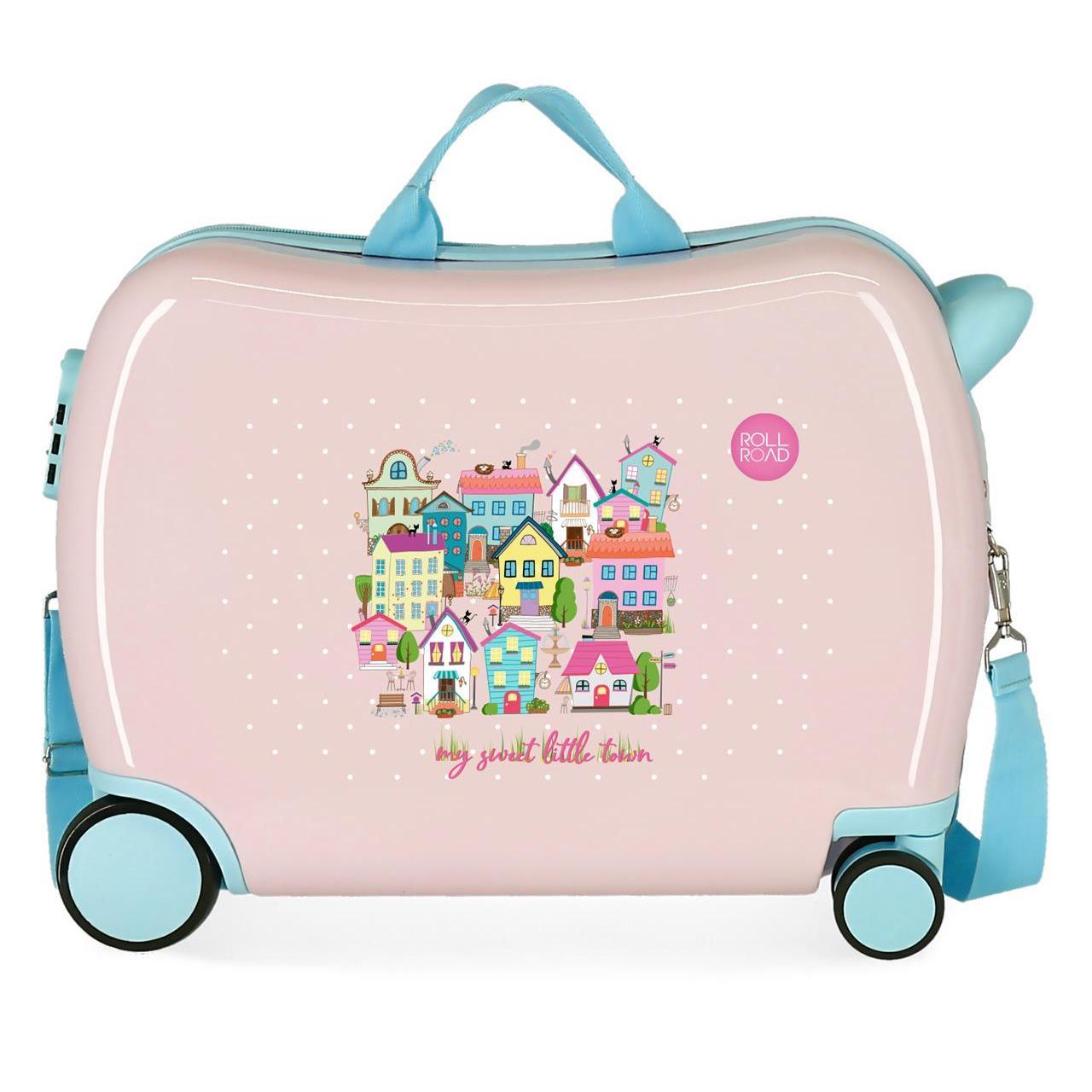Maleta Infantil Roll road My little town rosa 38x50x20cm