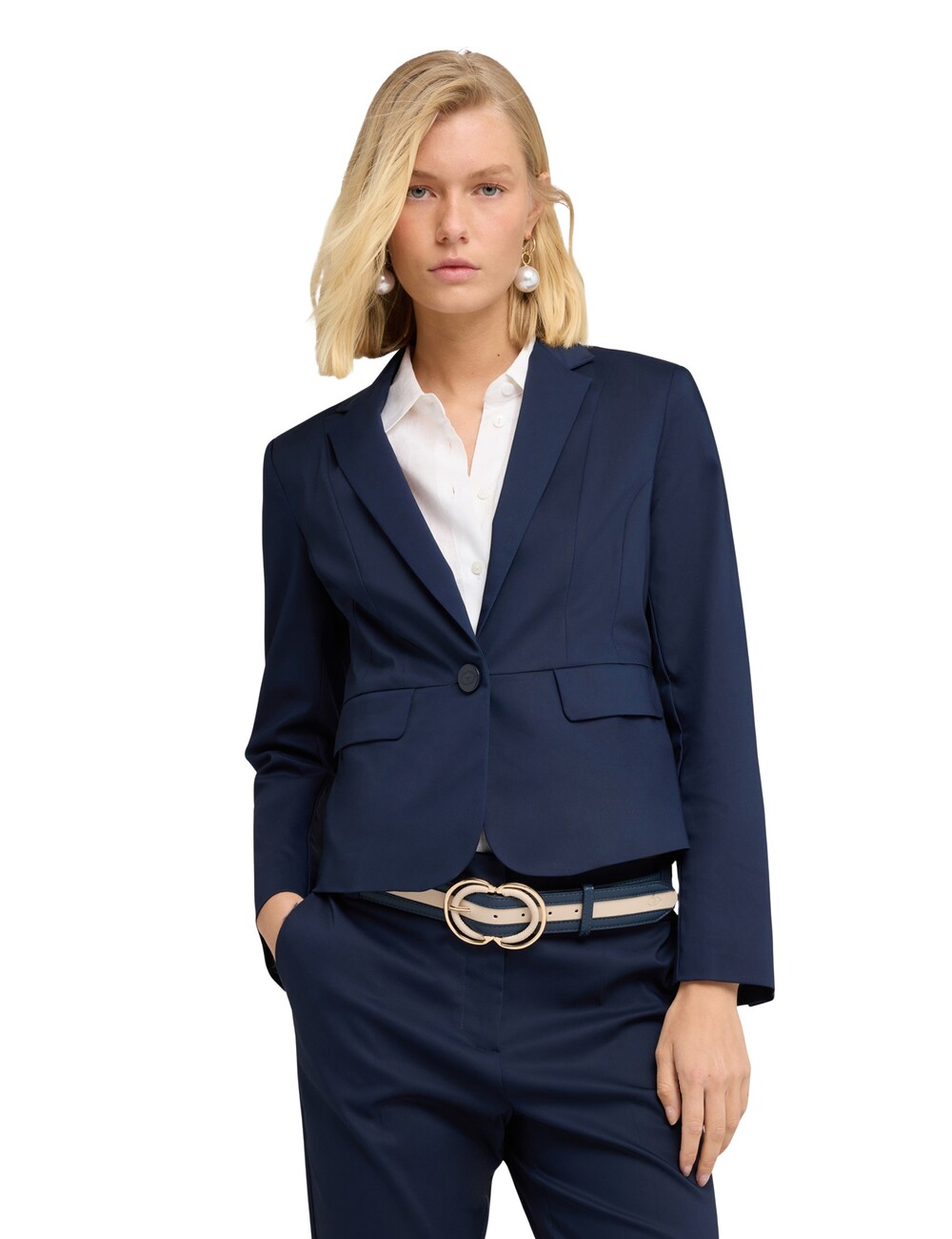 Motivi - Blazer sastre en mezcla de algodón