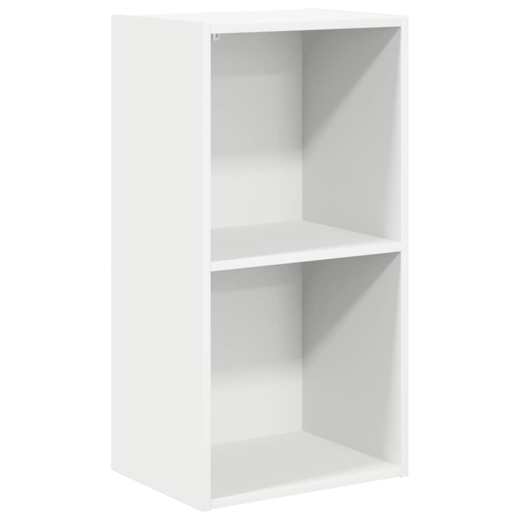 vidaXL Estantería 2 niveles madera contrachapada blanco 40x30x76,5 cm
