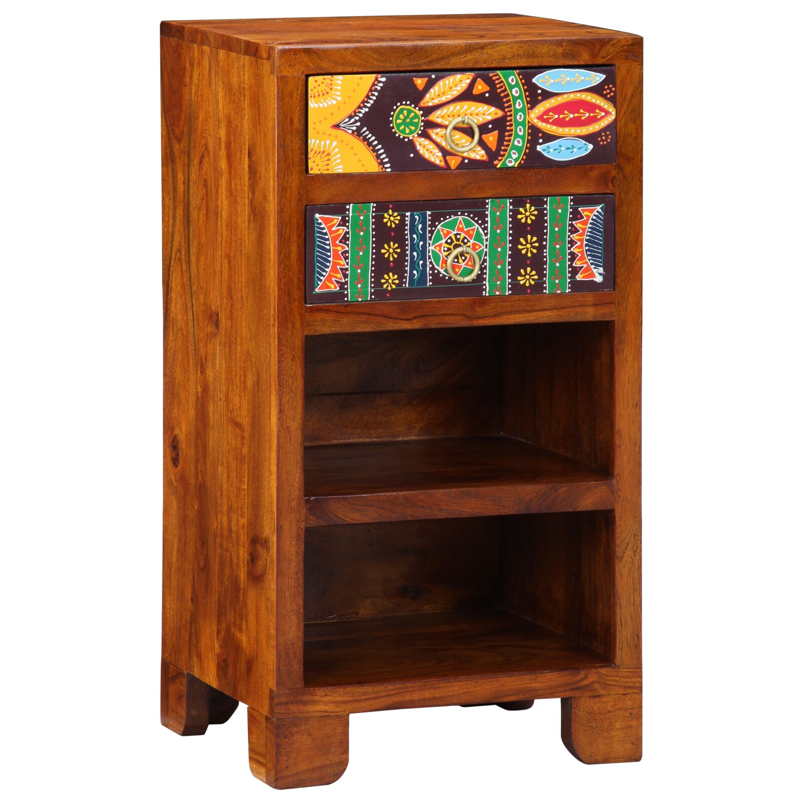 Mesas Auxiliares vidaXL Marrón Madera Maciza de Mango Pequeña