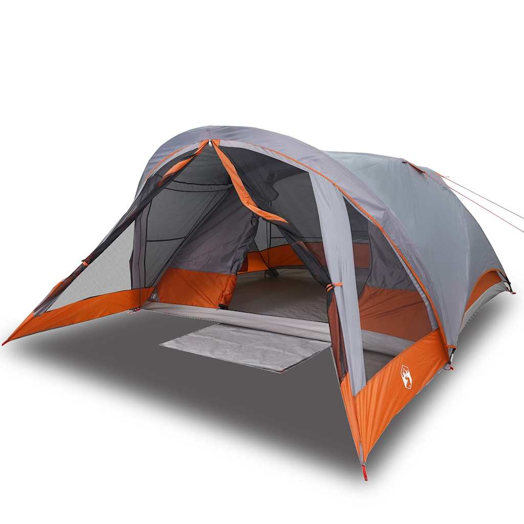 vidaXL Tienda de campaña familiar para 6 personas impermeable gris