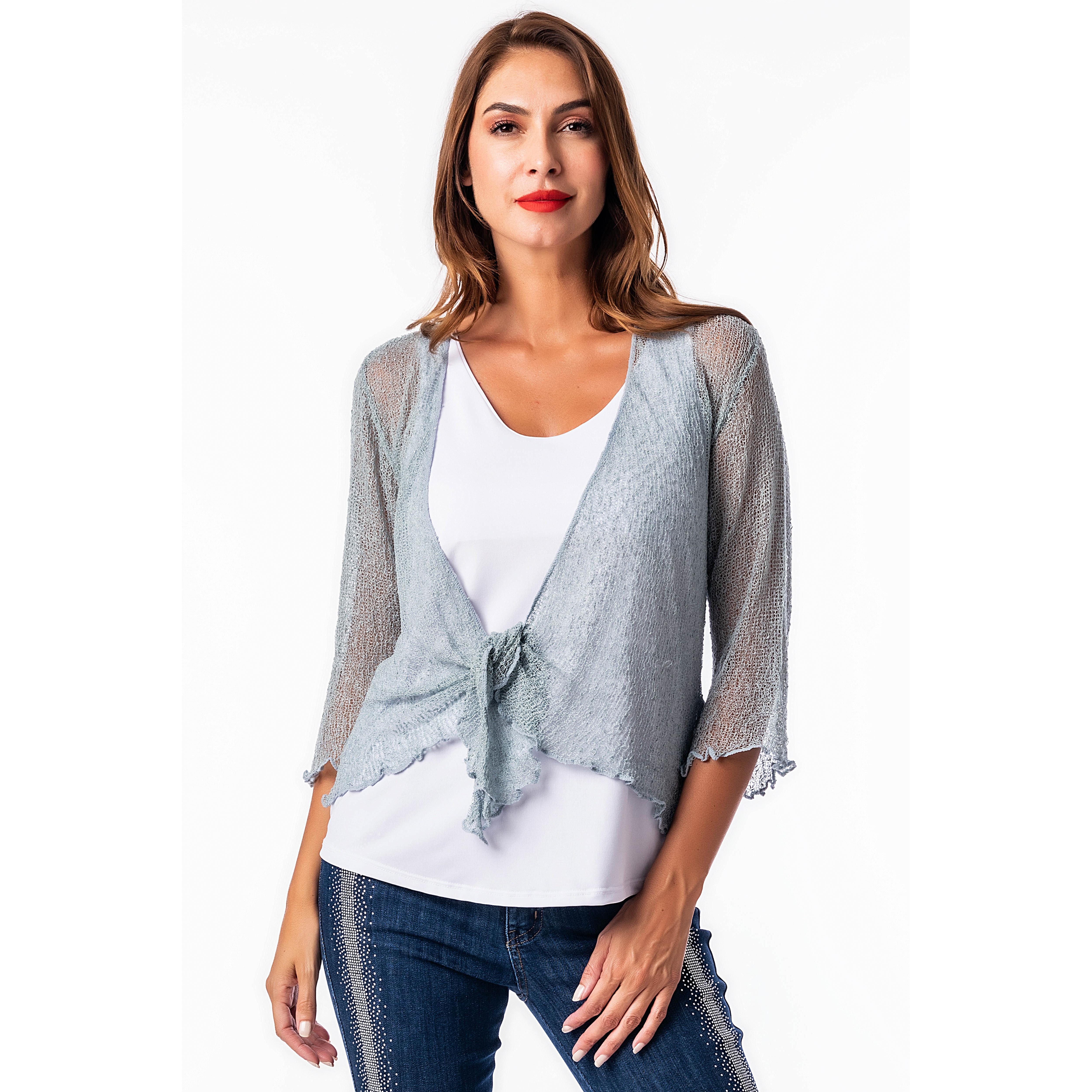 Top Bolero – Masquenada - Torera Color Perla - Talla Unica