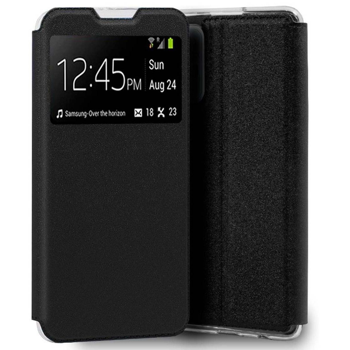 Funda Libro Soporte con Ventana para Xiaomi Poco F4 5G color Negra