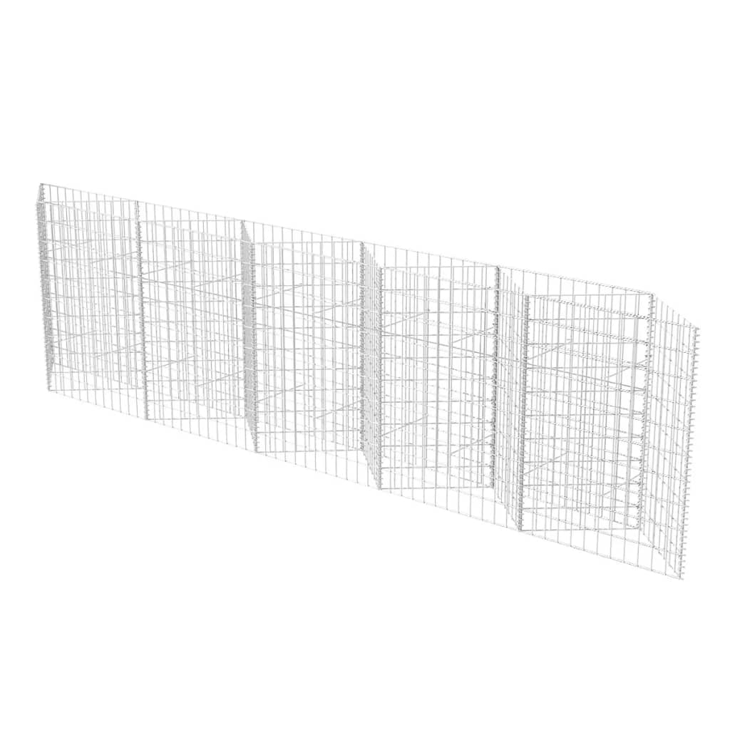 Vidaxl Cesta de Muro de Gaviones de Acero Galvanizado 300 X 30 X 100 Cm
