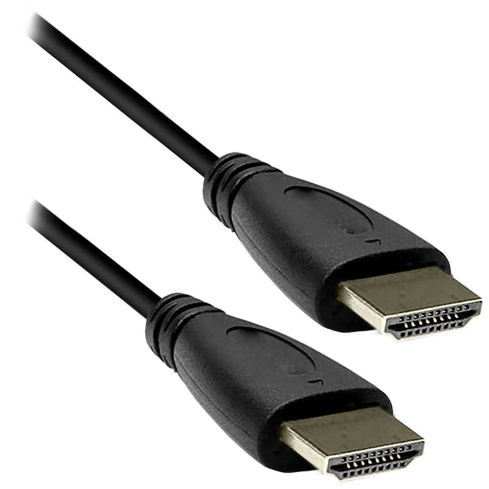 Ociodual Cable 2m HDTV V1.4 Full HD 4K Audio Video Conectores Dorados Negro para PC Consolas Proyector Monitor Televisor