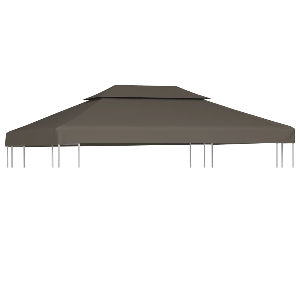 vidaXL Cubierta superior de cenador 2 niveles 310 g/m² 4x3 m