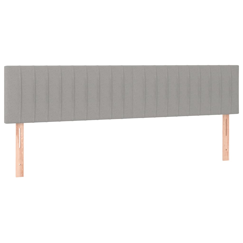 vidaXL Cabeceros tela gris claro 160x5x78/88 cm
