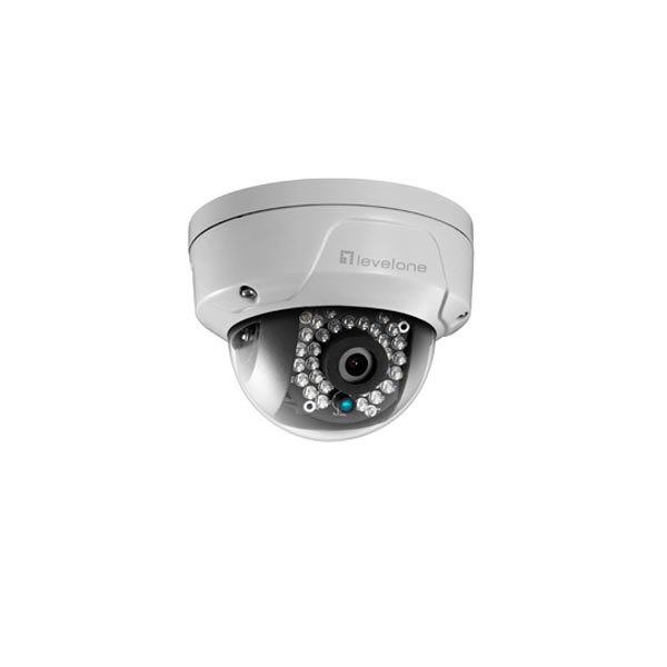 Camara ip level one no wifi domo  exterior  3840x2160  4k ir led  solo alimentacion poe