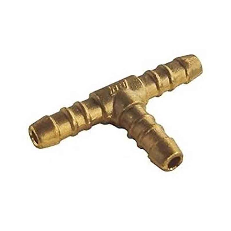 SUINGA Derivacion en T de Gas 9mm | Conexion para Mangueras de Gas Butano | Pieza de Conexion Laton | Adaptador Cocina, Camping y Agua