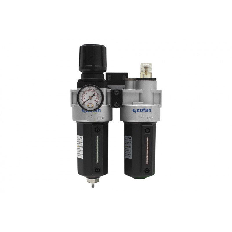 Filtro con regulador y lubricante roscas 3/8 pulgadas COFAN 09000920