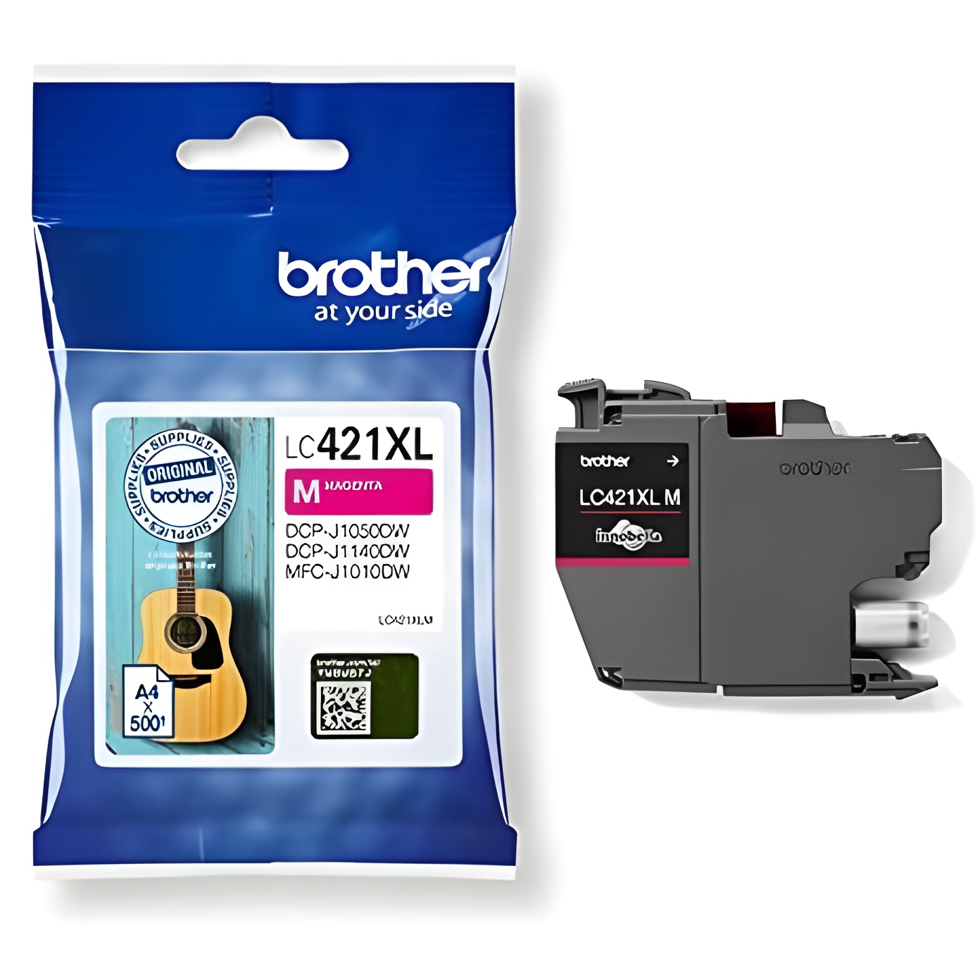 Cartucho de Tinta Brother LC421XLM Original de Alta Capacidad Magenta para MFCJ1010DW y DCPJ1050DW