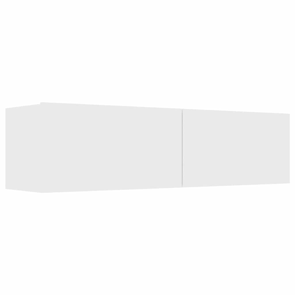 vidaXL Mueble de TV madera de ingeniería blanco 120x30x30 cm