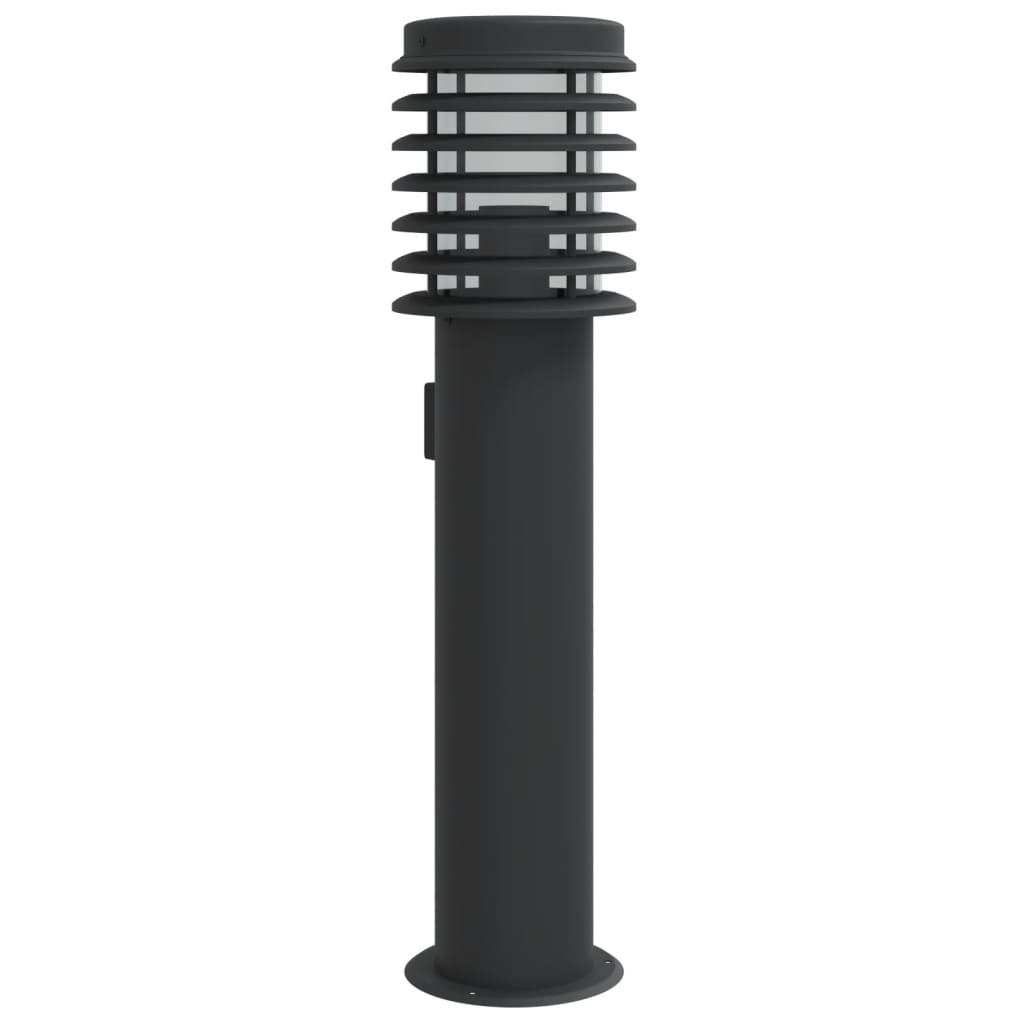 vidaXL Lámpara de suelo de exterior con enchufe acero inoxidable 60 cm Color Plateado,  Negro, y mas