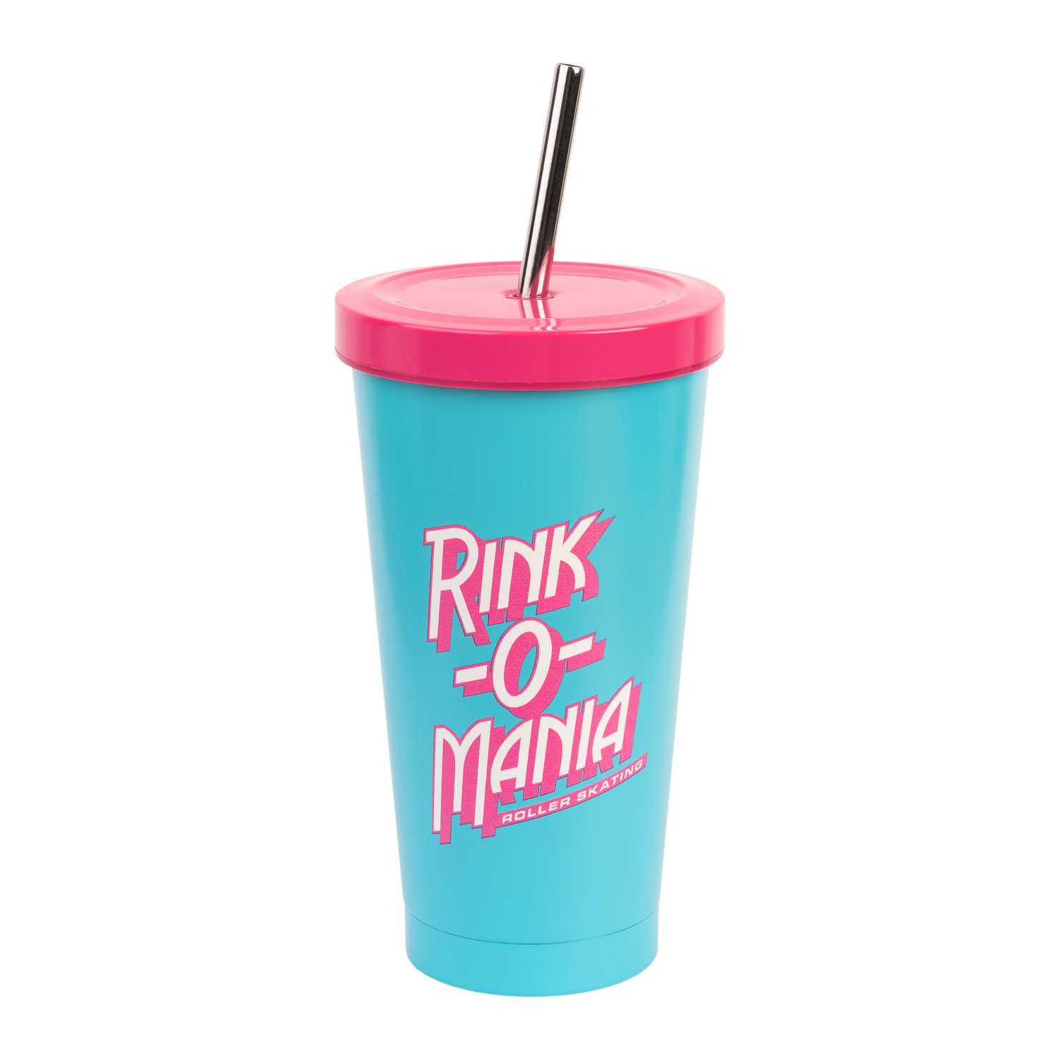 Vaso de acero con pajita stranger things - rink-o-mania