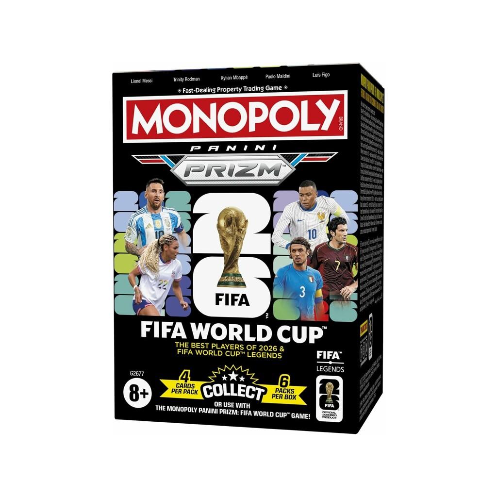 Monopoly Panini Prizm Juego Copa Mundial de la FIFA Caja con 6 Sobres