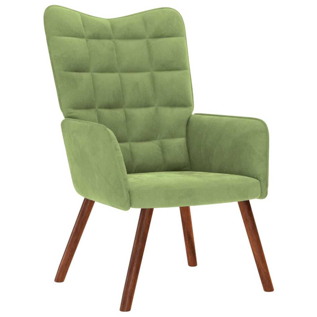 vidaXL Sillón de relax de terciopelo verde claro