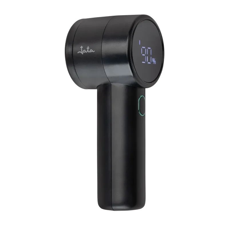 JATA - Quitapelusas eléctrico recargable JEQP1272 con 6 cuchillas de acero inoxidable, cabezal de 46 mm y 3 velocidades ajustables para todo tipo de tejidos, pantalla LED y batería de 1200 mAh
