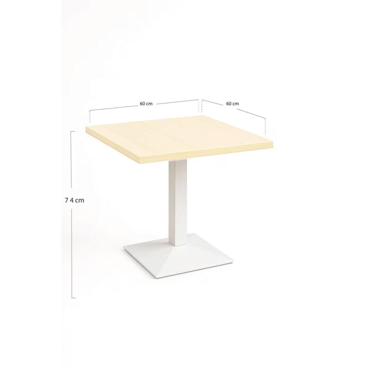 Regalos Miguel - Mesas Bar - Mesa Kuat White 60 cm - Madera clara