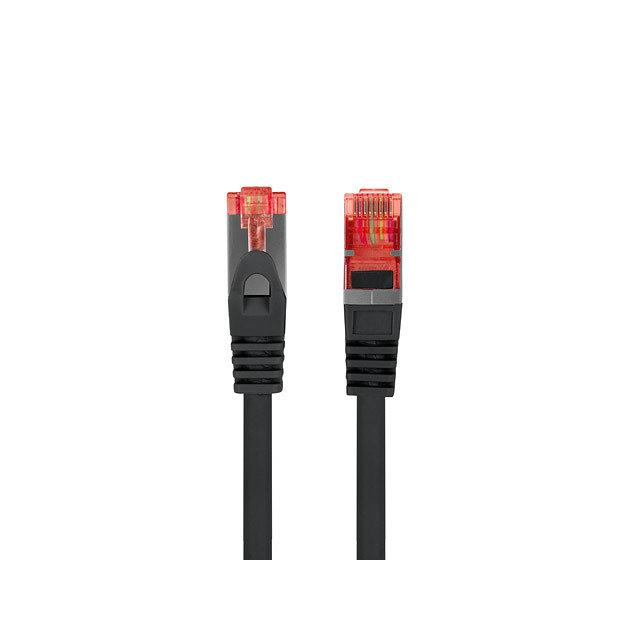 Cable red lanberg latiguillo cat.6 s - ftp lszh cu 1m negro fluke passed