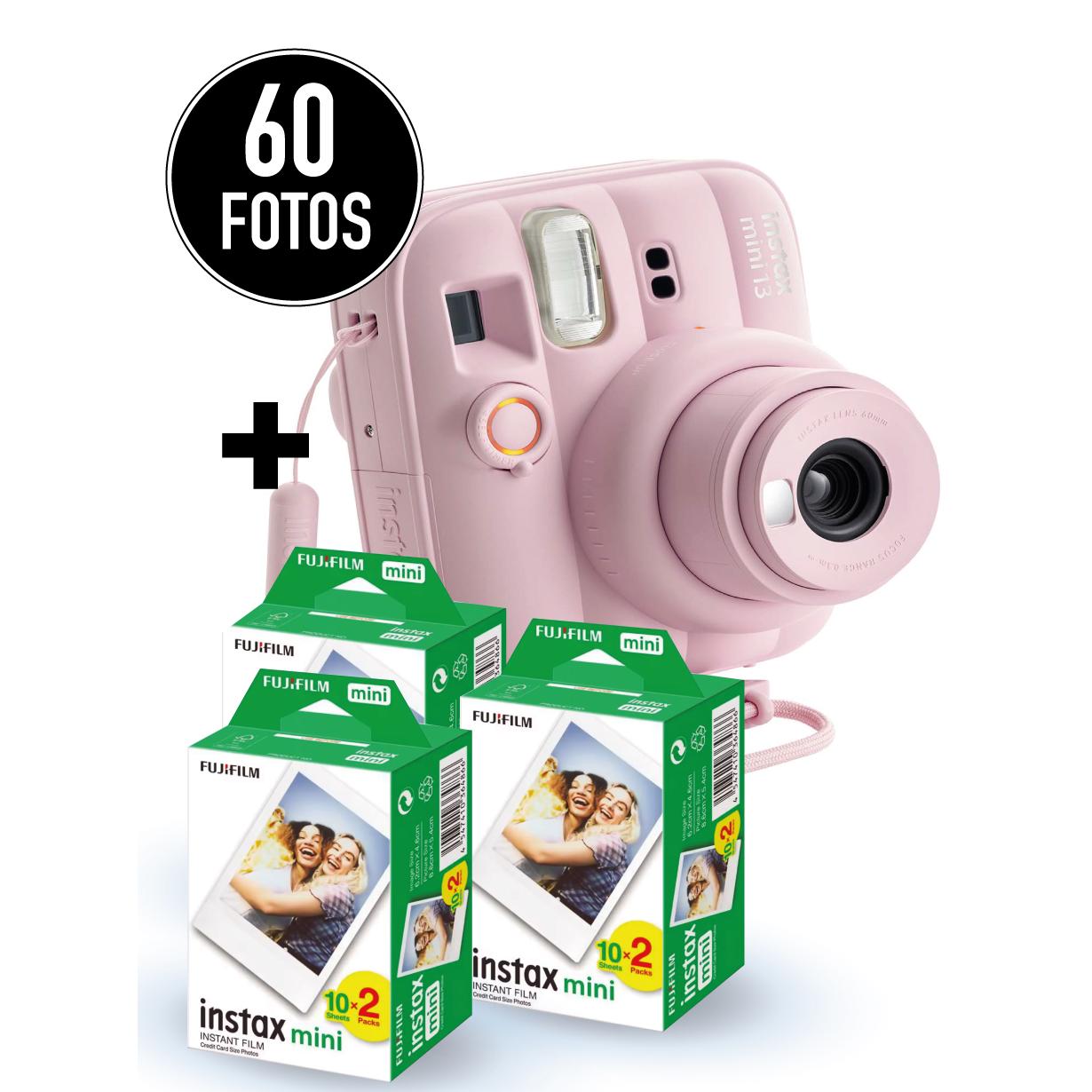 PACK Cámara instantánea INSTAX MINI 13 + 60 PELÍCULAS INSTAX MINI- FUJIFILM
