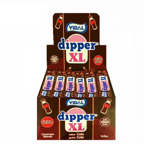 Vidal - Vidal Dipper XL Cola - Caramelo Blando Masticable Vegano Sin Gluten