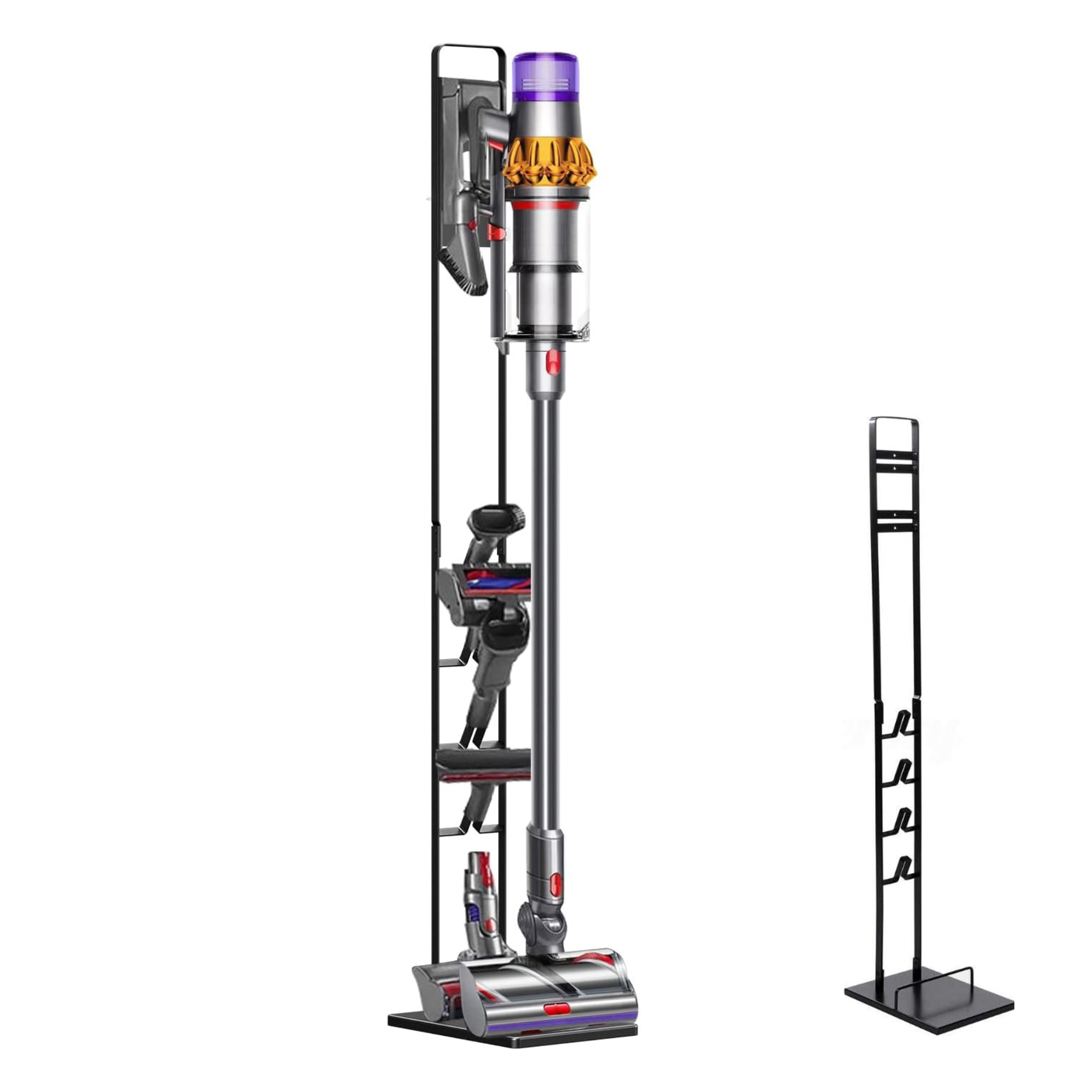 MAGIC SELECT Soporte Aspiradora Dyson V15 V12 V11 V10 V8 V7 V6 y Xiaomi DC58/ DC59/ DC62/ DC74 - Organizador de Accesorios y Estación de Carga. Metálico y Resistente.