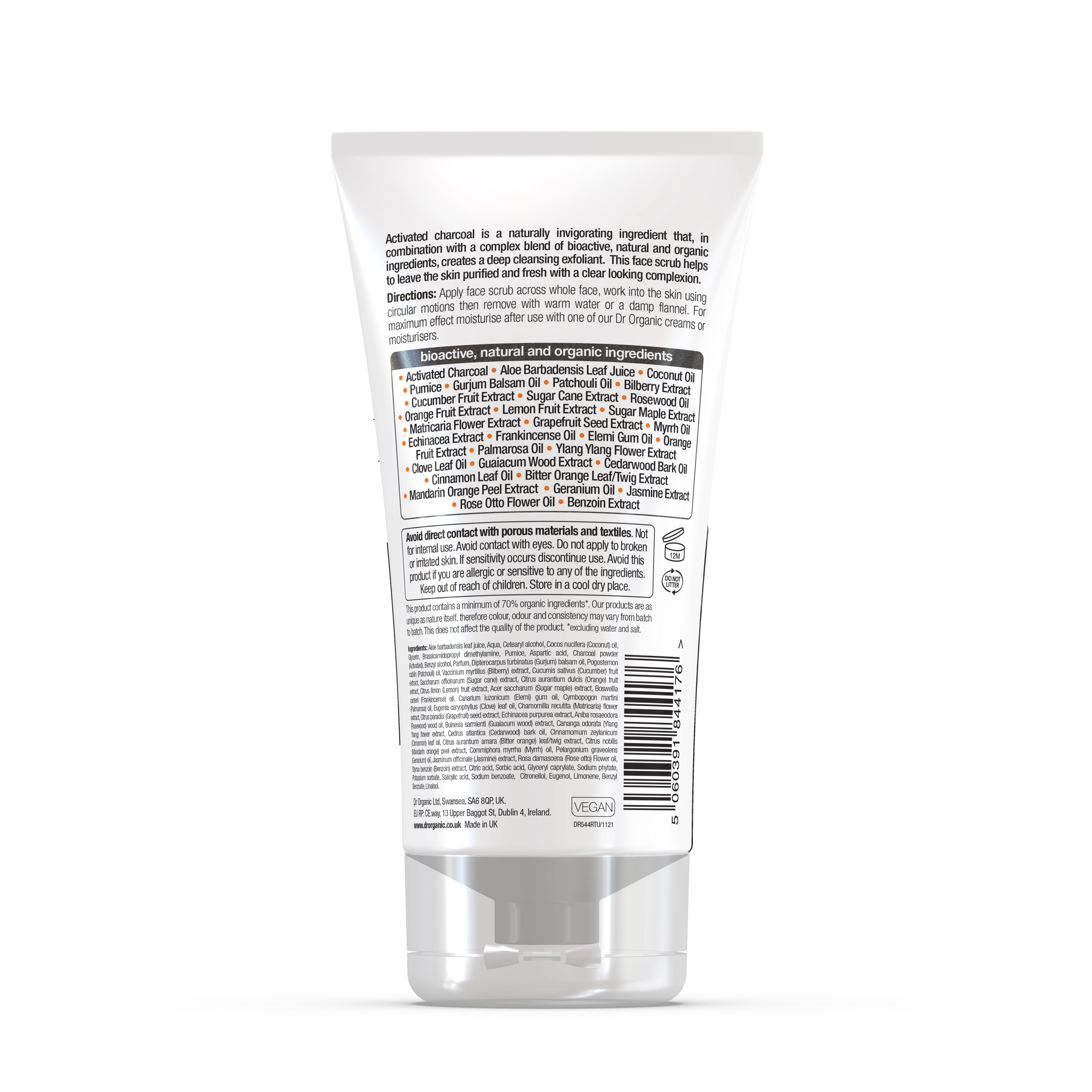 Exfoliante Facial de Carbón Activado 125 ml Dr. Organic