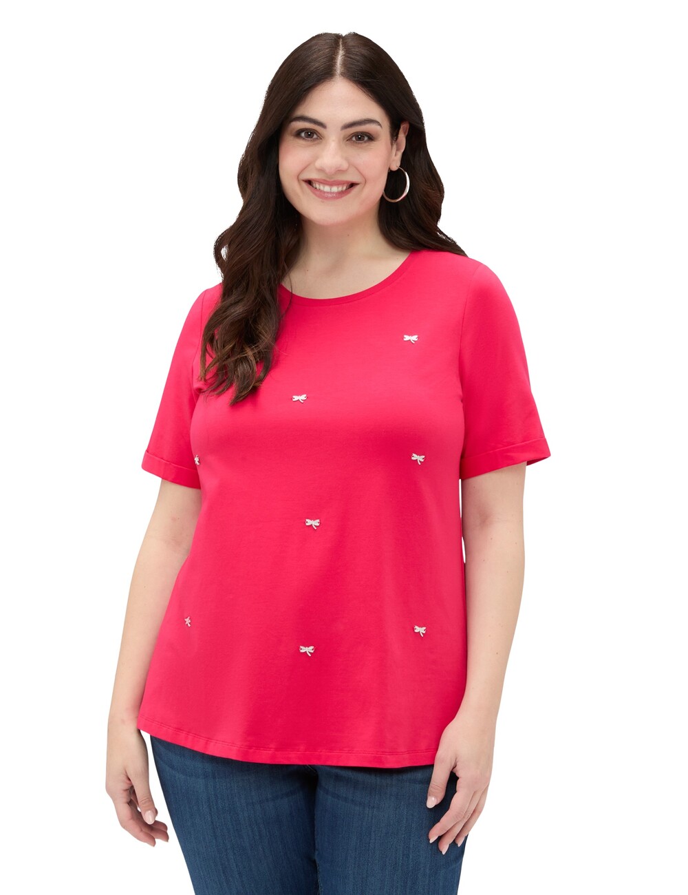 Fiorella Rubino - Camiseta de algodón con charm de libélula