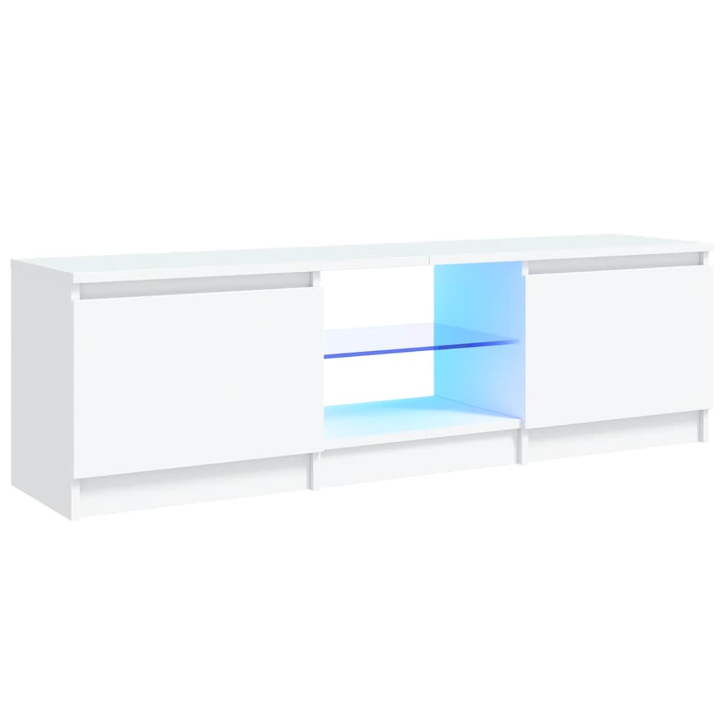 vidaXL Mueble de TV con luces LED 120x30x35,5 cm, Mueble de Salon, Mueble TV, Mueble TV salon, Mesa de TV, Mueble tele