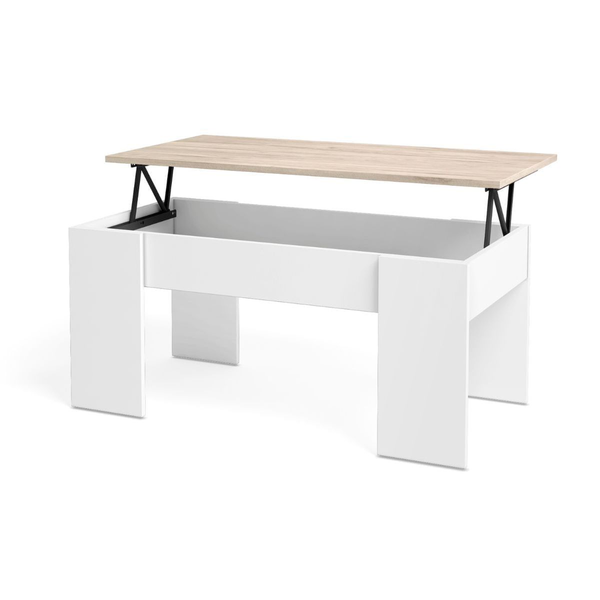 Mesa de centro Gala elevable - hueco de almacenaje