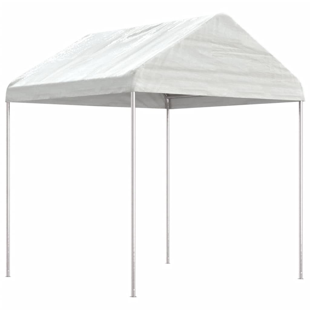 vidaXL Cenador con techo polietileno blanco 2,28x2,23x2,69 m