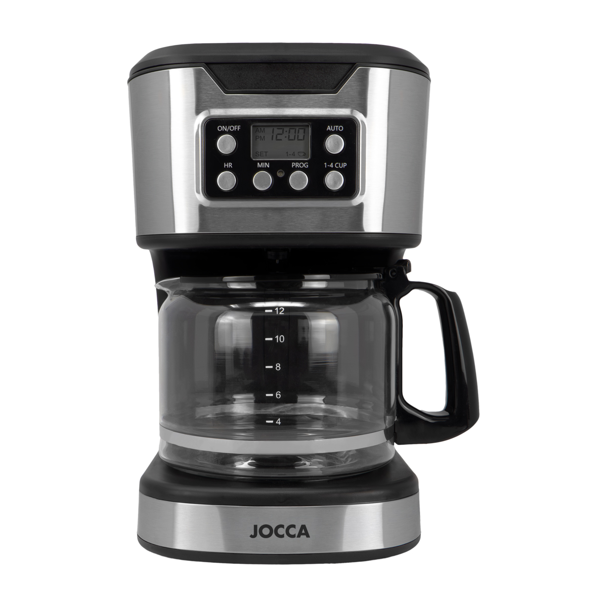 Jocca Cafetera de Goteo Digital 1500 ml con Temporizador, Filtro Lavable y Función Mantener Caliente