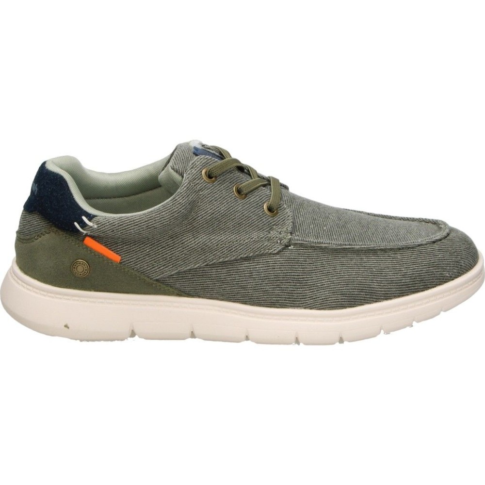 REFRESH | Zapatos Casual Refresh para Hombre – Zapato Náutico en Color Verde Khaki – Zapatos con Cordones – Cómodos y Versátiles – Estilosos – Vegan – Modelo 175534