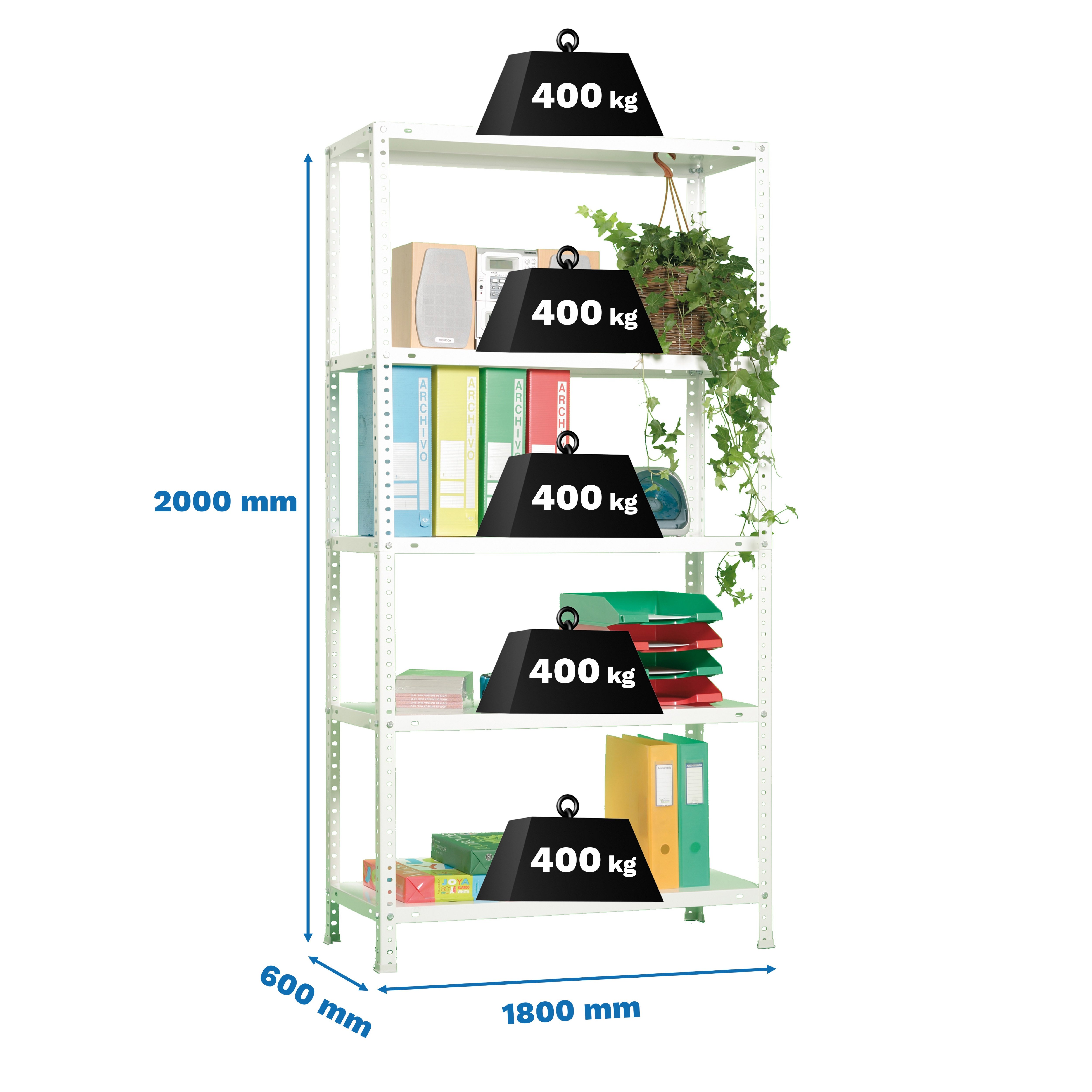 Estantería SIMONRACK Ecoforte 1806-5 azul/naranja