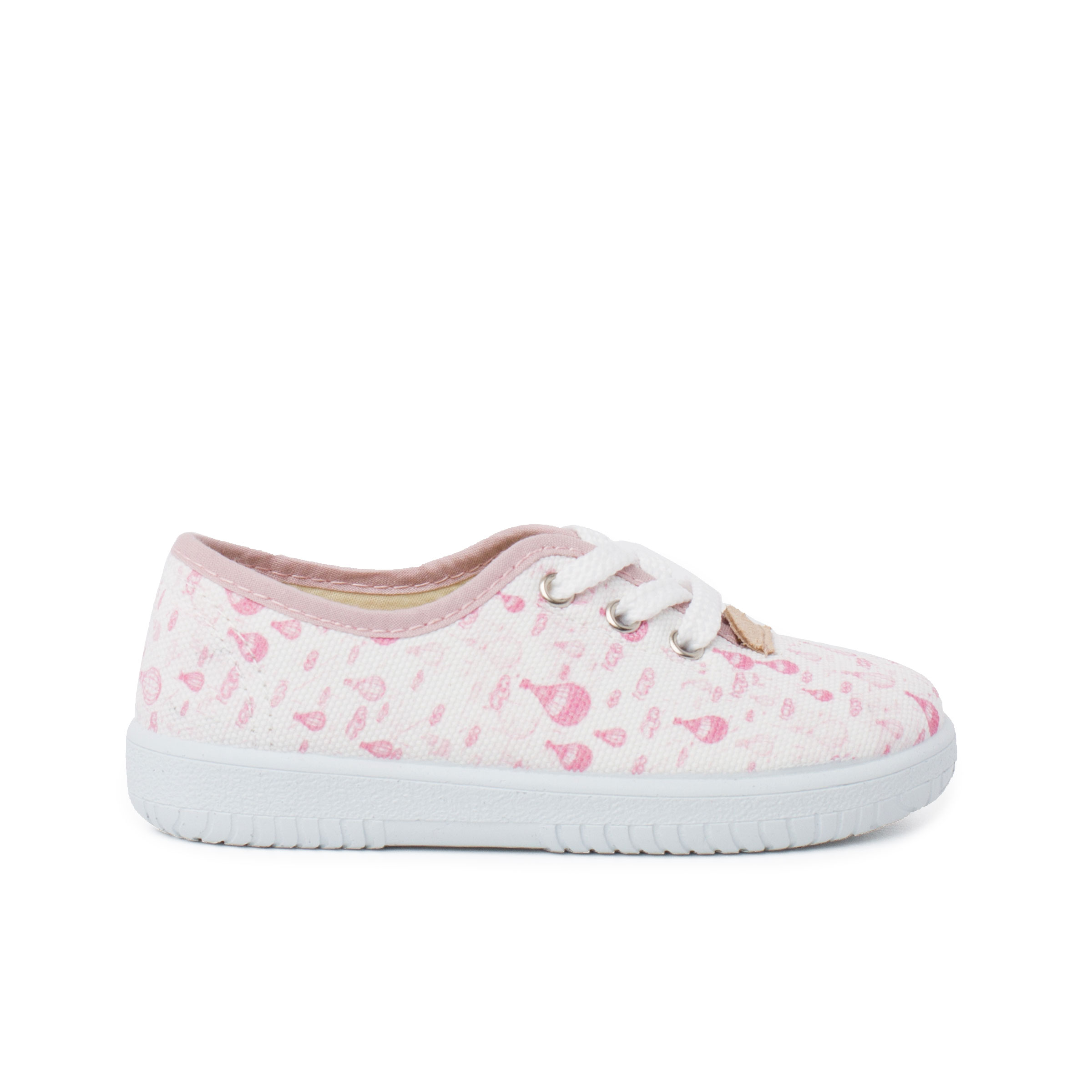 Pisamonas zapatillas cordones niños lona globitos