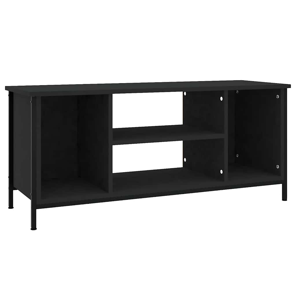 vidaXL Mueble de TV madera contrachapada negro 102x35x45 cm
