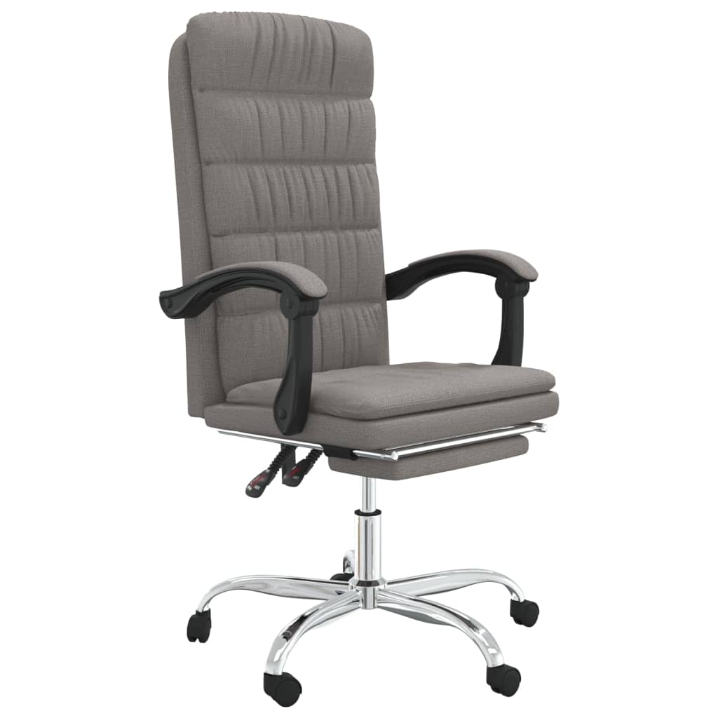 vidaXL Silla de oficina reclinable de tela Multicolor
