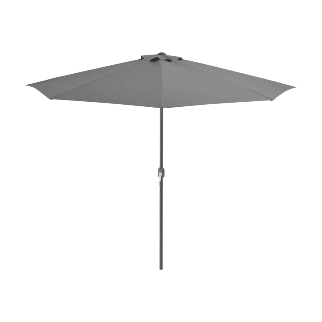 MAXHOME-Sombrilla de aluminio  300 cm redonda con manivela y  protección solar UV50+, repelente al agua, sombrilla de mercado, sombrilla colgante, sombrilla de jardín, sombrilla de manivela, sombrilla de terraza