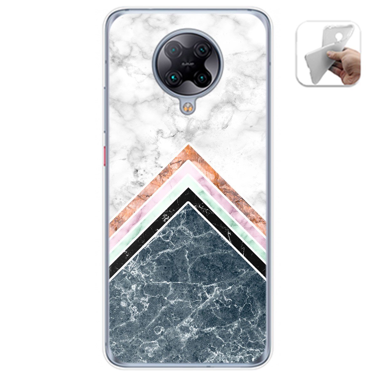 Tumundosmartphone Funda Gel Tpu para Xiaomi POCO F2 Pro diseño Mármol 05 Dibujos