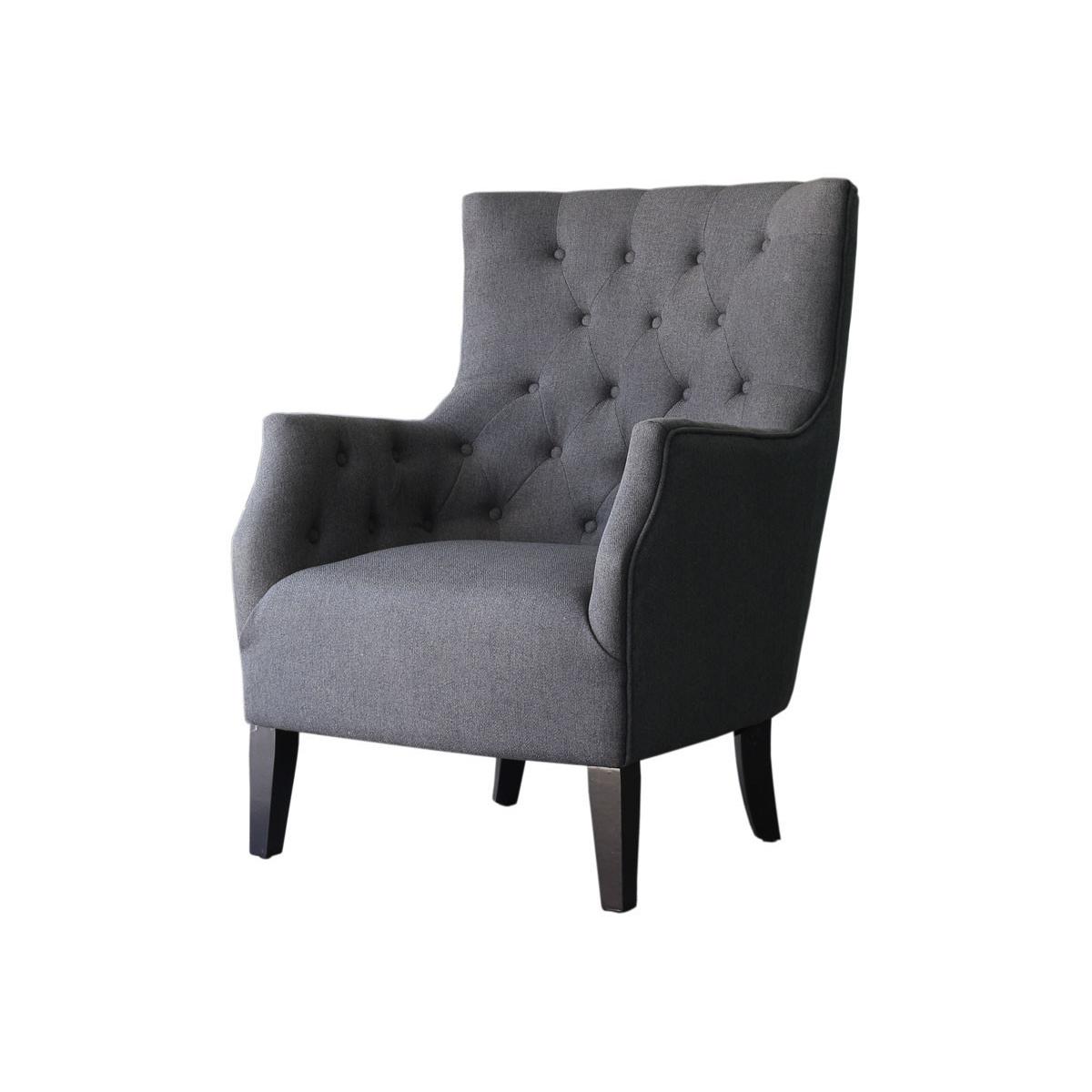 Habitat y Jardin - Sillón escandinavo "Duchesse" en tela - Gris